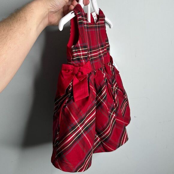 Carter’s Red Plaid Christmas Holiday Dress Only Red Bows Size 3 Months NEW NWT - Picture 3 of 8